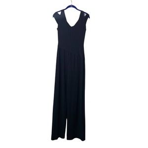 Lauren Ralph Lauren black surplice neckline jumpsuit size 2